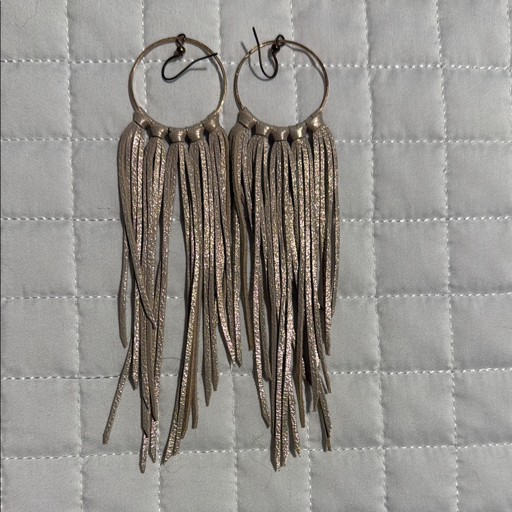 Elegant Fringe Hoop Earrings